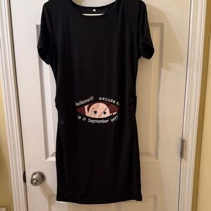 Black Maternity Graphic T-Shirt